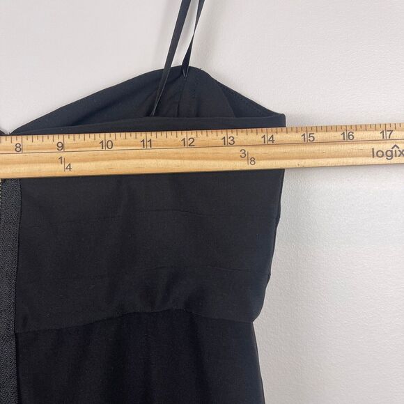 BCBGENeration Dress Women 6 Black Stretch Sweetheart Neckline Cocktail Party LBD - Picture 9 of 10